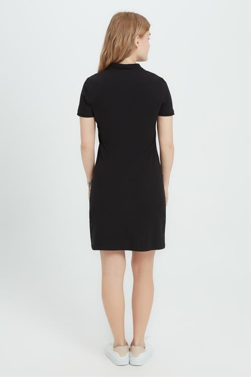  POLO YAKA MİNİ ÖRME ELBİSE