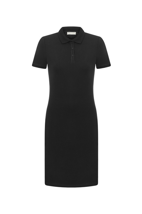  POLO YAKA MİNİ ÖRME ELBİSE