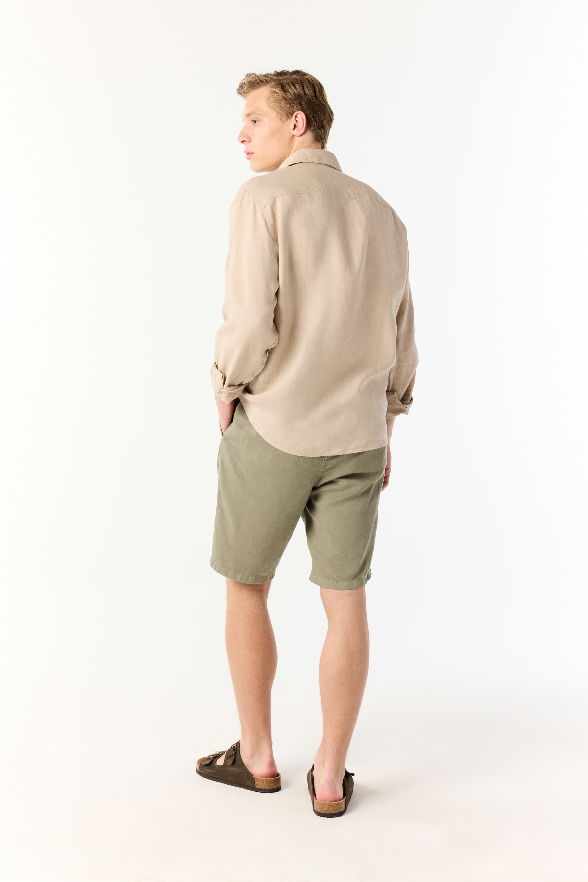 REGULAR FIT KETEN GÖMLEK