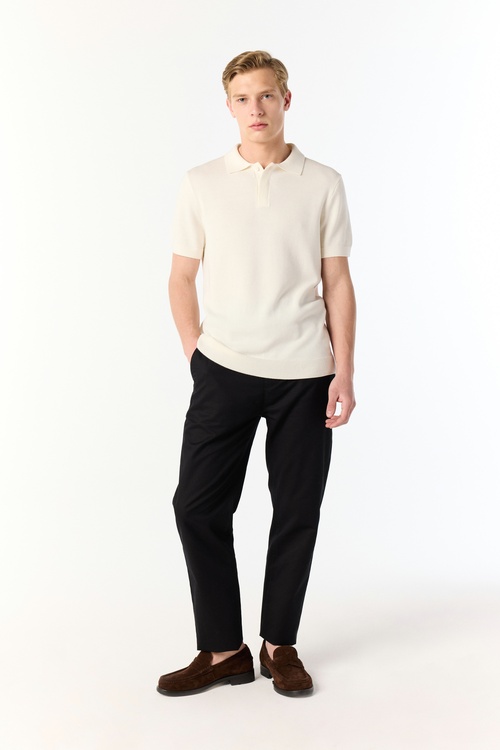  POLO YAKA TRİKO KISA KOLLU KAZAK