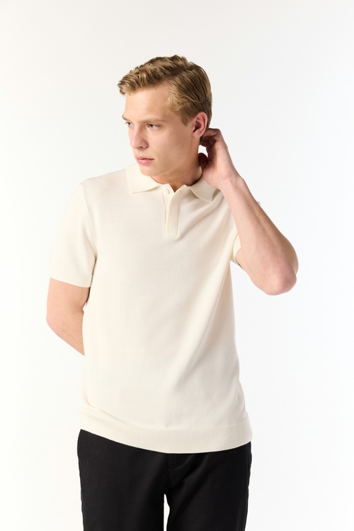  POLO YAKA TRİKO KISA KOLLU KAZAK