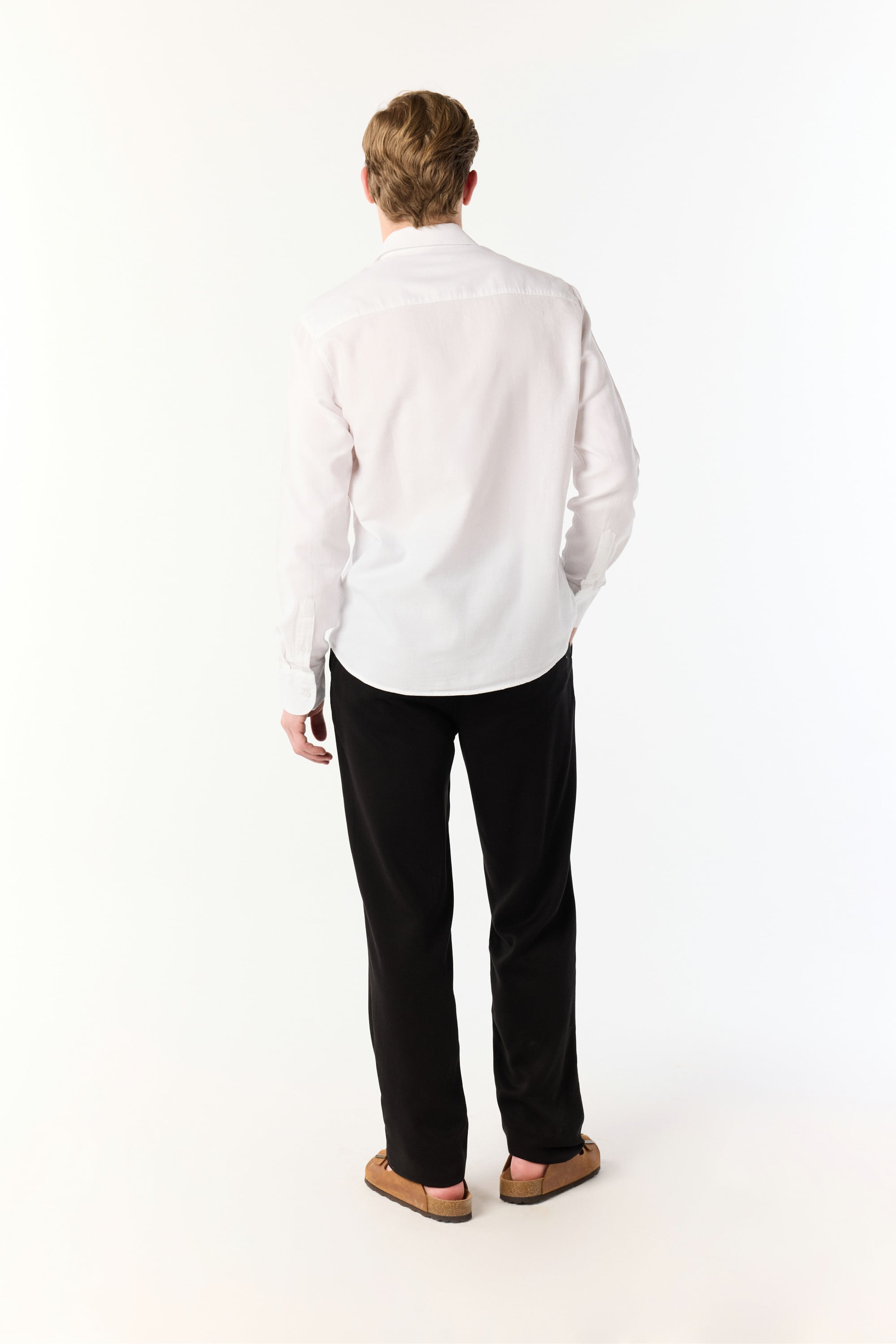 REGULAR FIT TEK CEPLİ UZUN KOLLU GÖMLEK