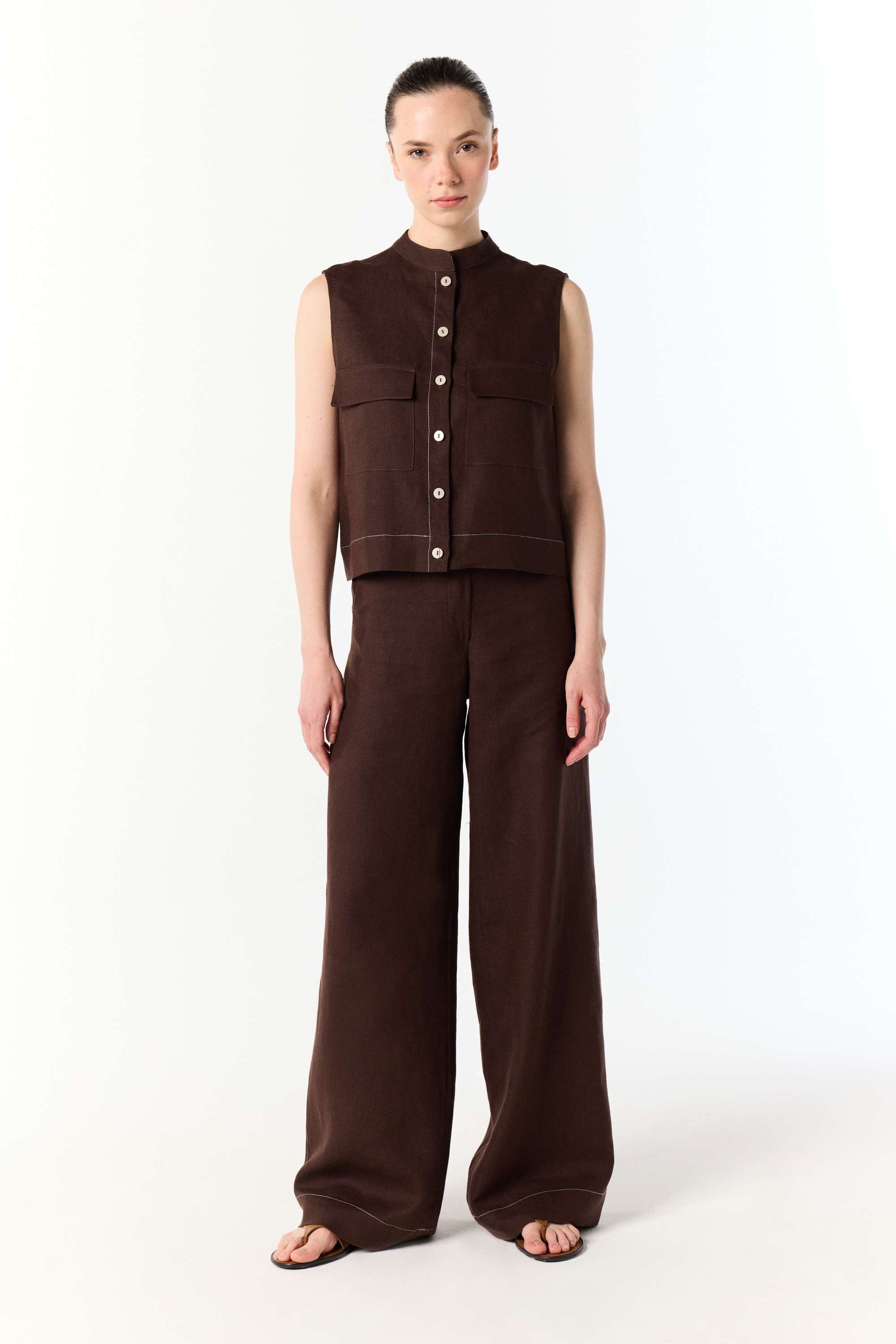 STRAIGHT FIT KETEN PANTOLON