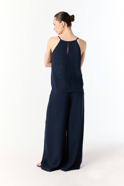  KOLSUZ ASKILI KETEN KARIŞIMLI BLUZ