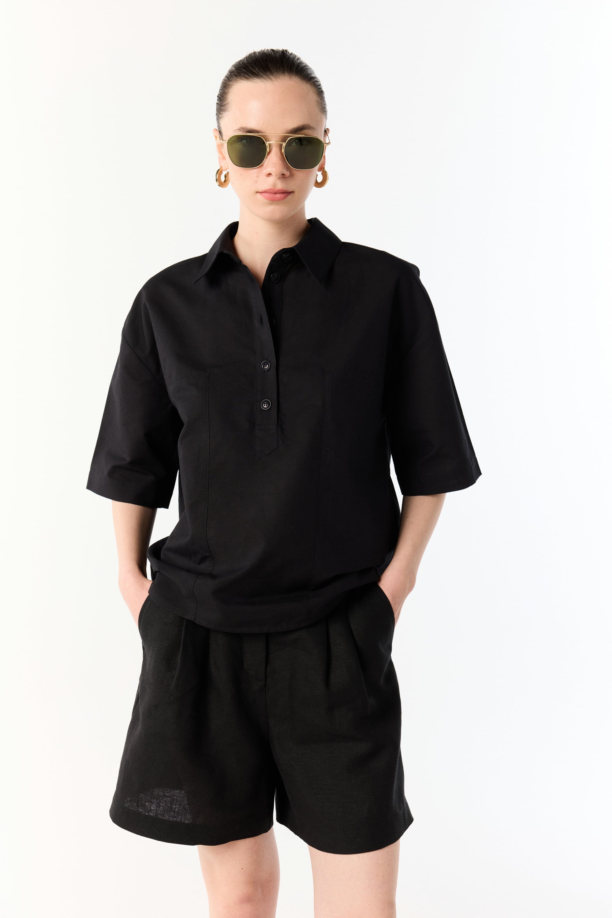 REGULAR FIT 3/4 KOL GÖMLEK