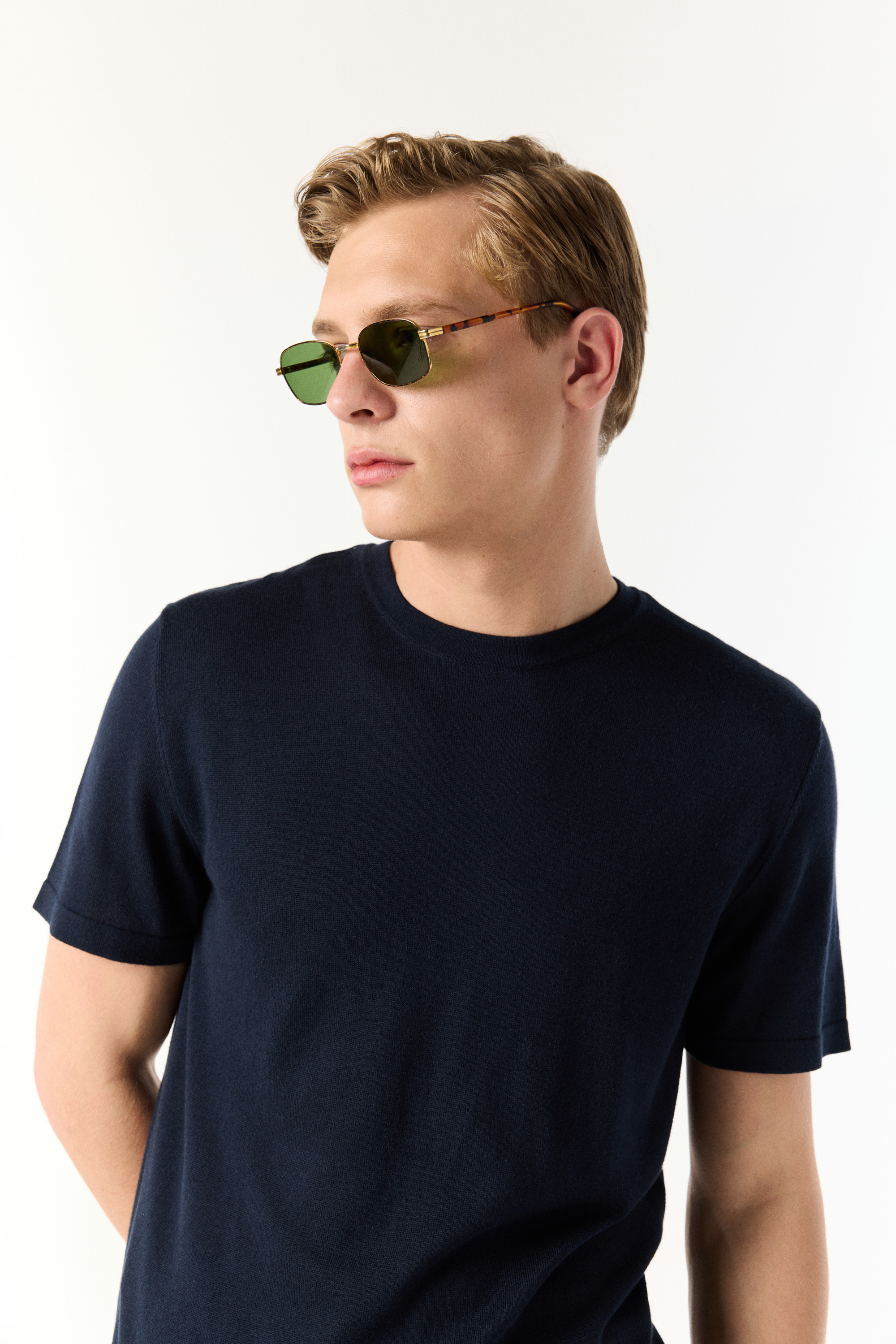 MODAL KARIŞIMLI KISA KOLLU TRİKO KAZAK