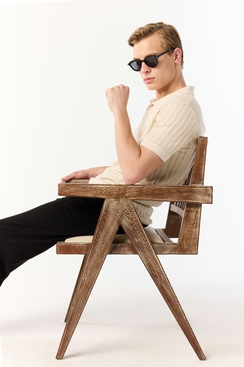  JAKARLI POLO YAKA KISA KOLLU TRİKO KAZAK