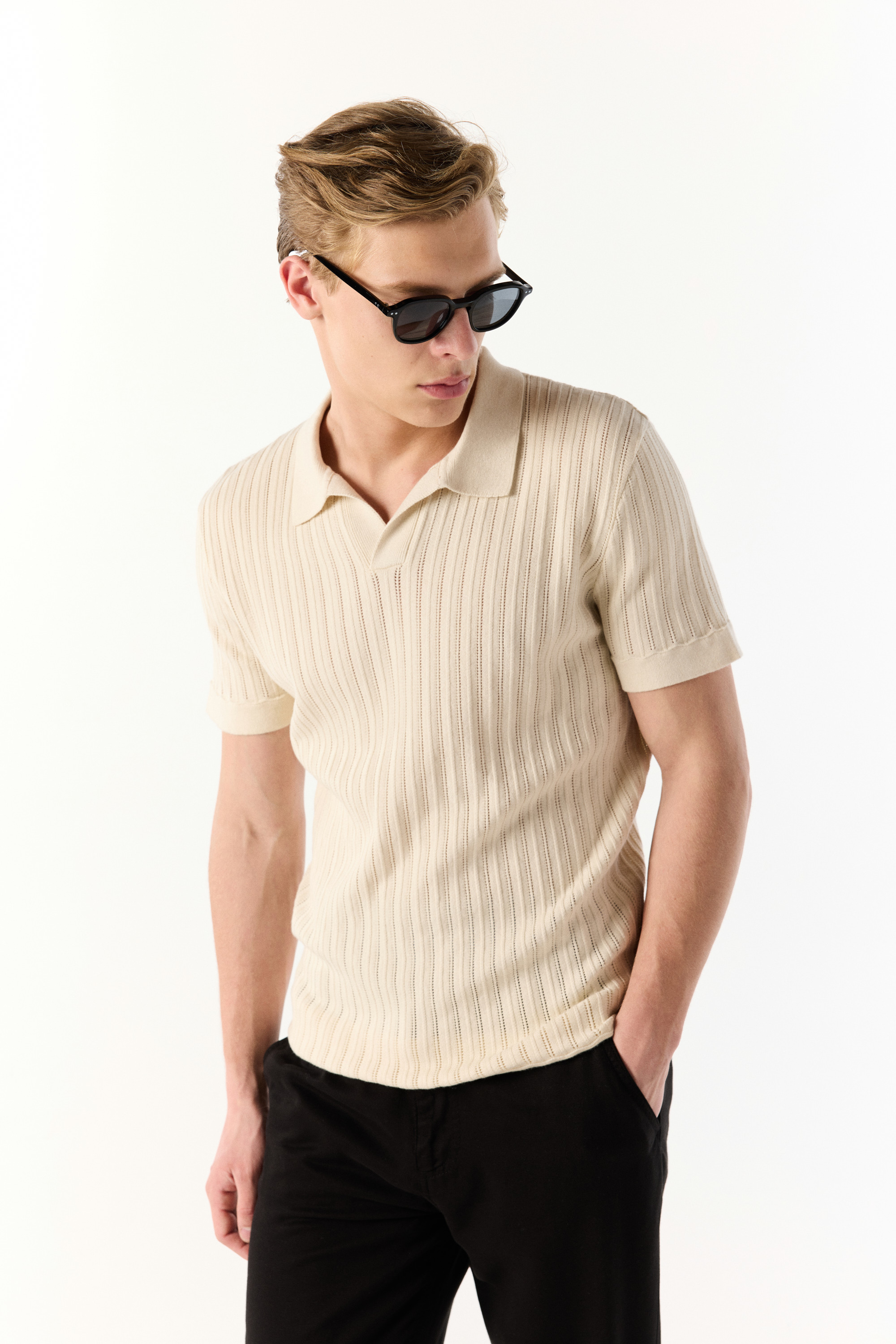 JAKARLI POLO YAKA KISA KOLLU TRİKO KAZAK