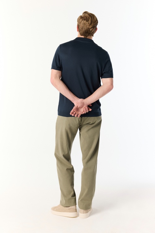  MODAL KARIŞIMLI POLO YAKA KISA KOLLU TRİKO KAZAK