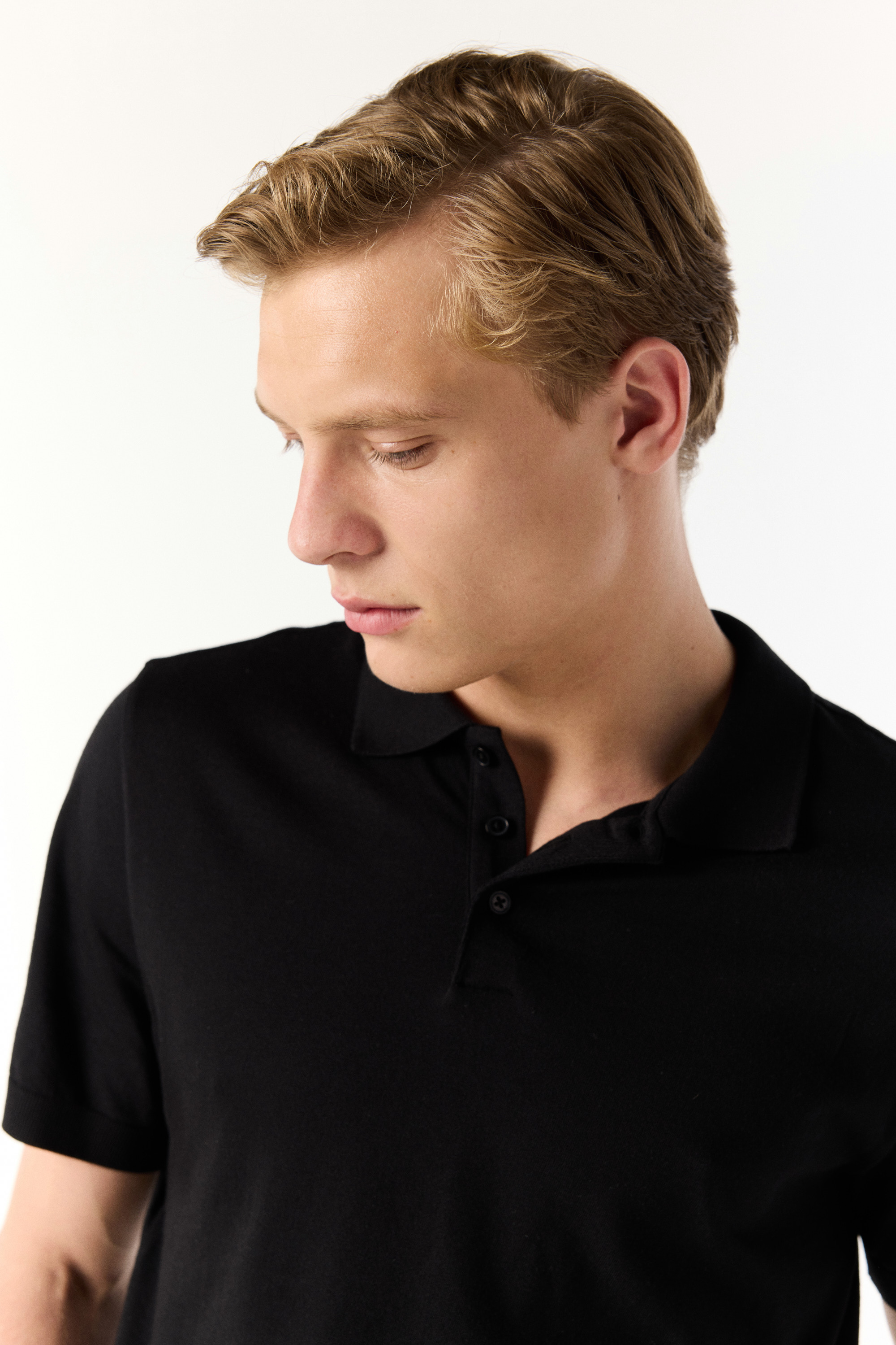 MODAL KARIŞIMLI POLO YAKA KISA KOLLU TRİKO KAZAK