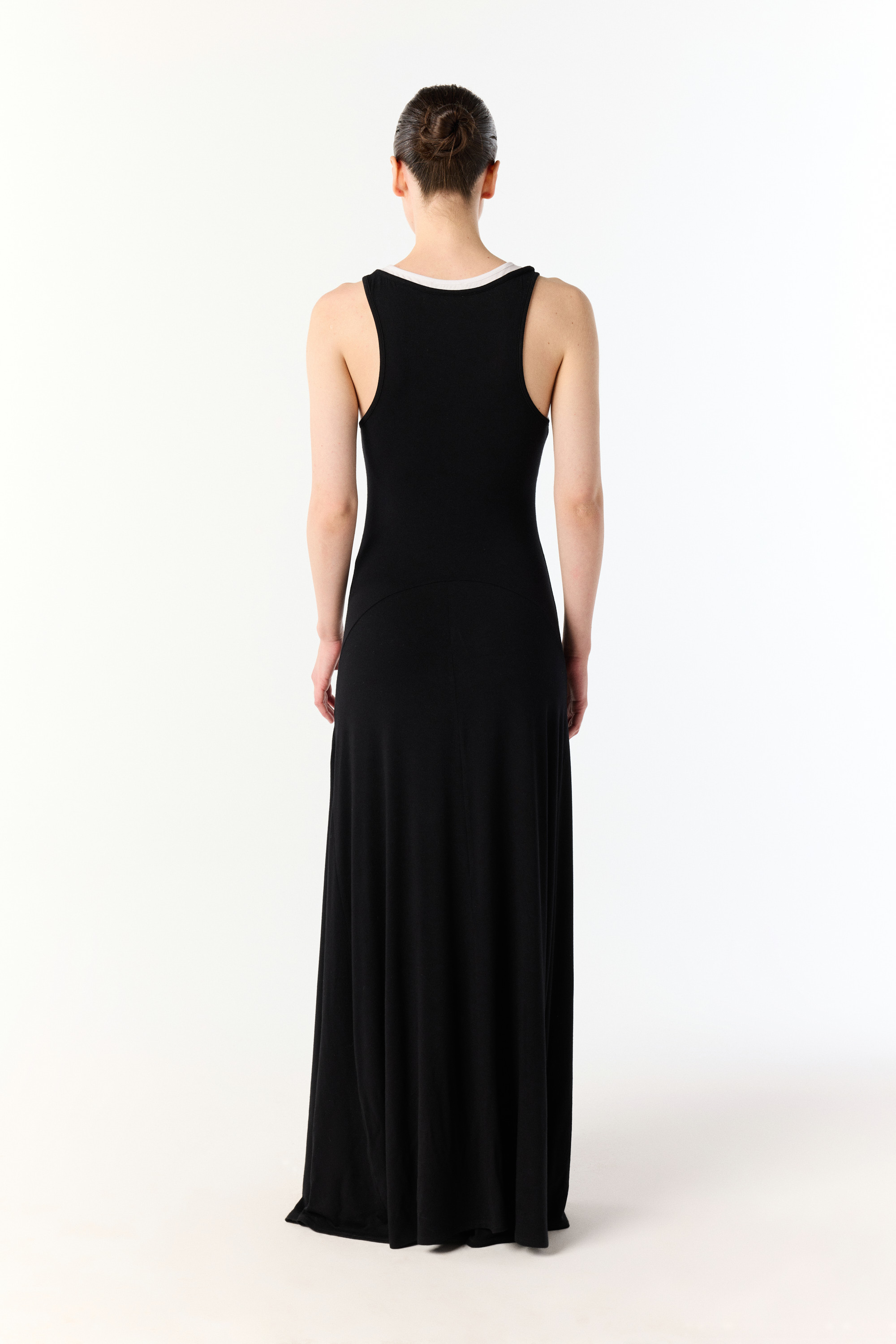 U YAKA KOLSUZ MODAL UZUN ELBİSE