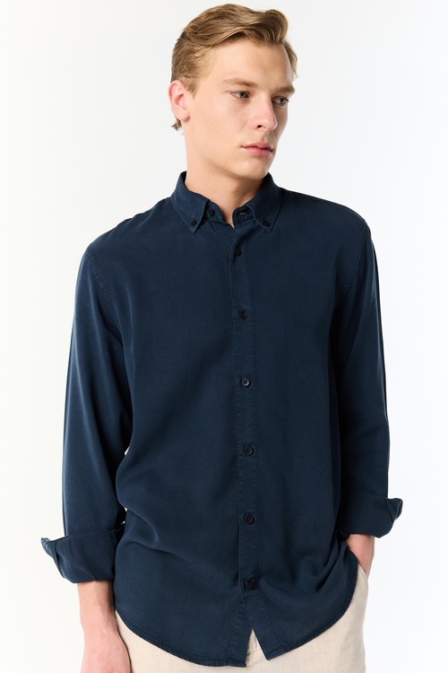  REGULAR FIT UZUN KOLLU TENSEL GÖMLEK