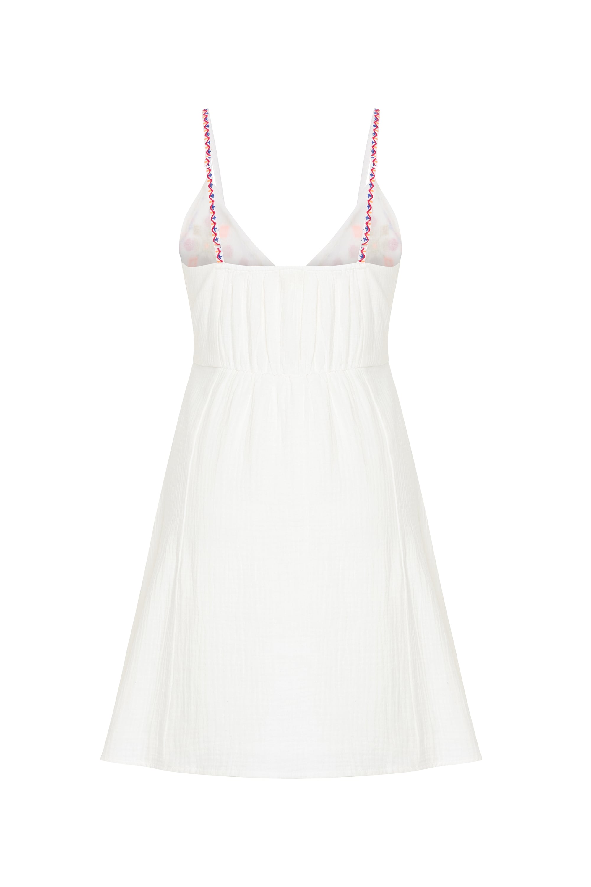 NAKIŞLI ASKILI A FORM MİNİ ELBİSE