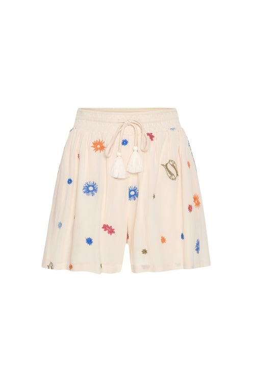 NAKIŞLI BELİ LASTİKLİ ŞORT