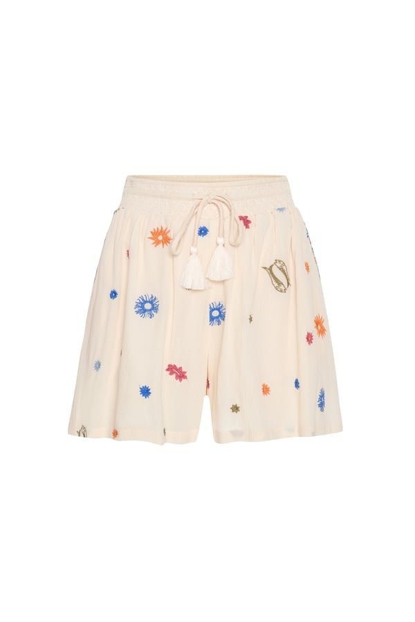 NAKIŞLI BELİ LASTİKLİ ŞORT