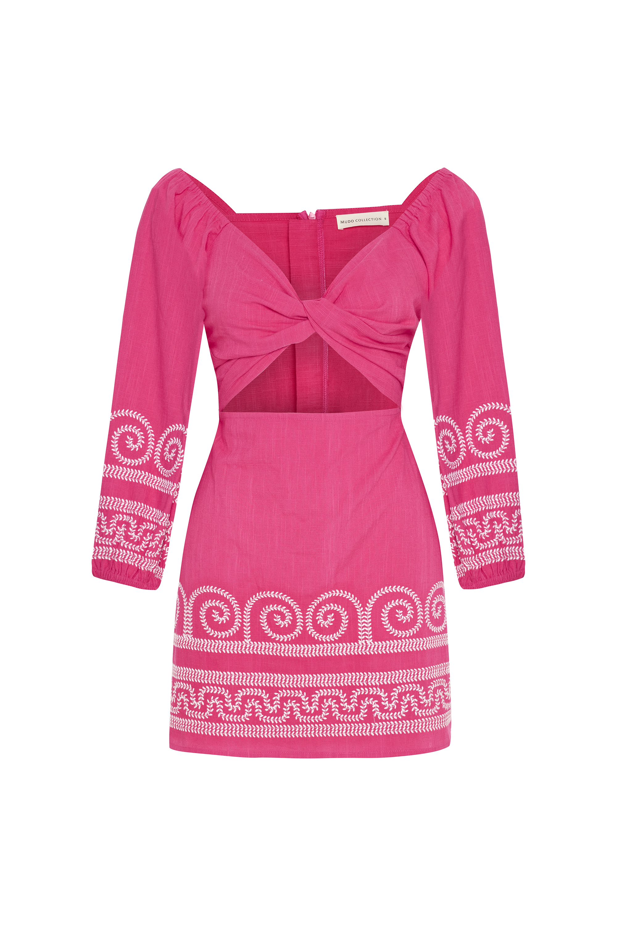 NAKIŞLI BÜZGÜLÜ MİNİ ELBİSE