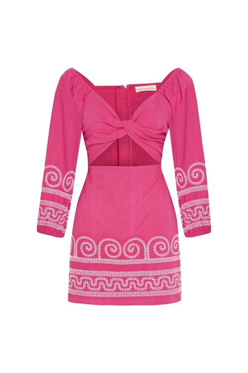  NAKIŞLI BÜZGÜLÜ MİNİ ELBİSE