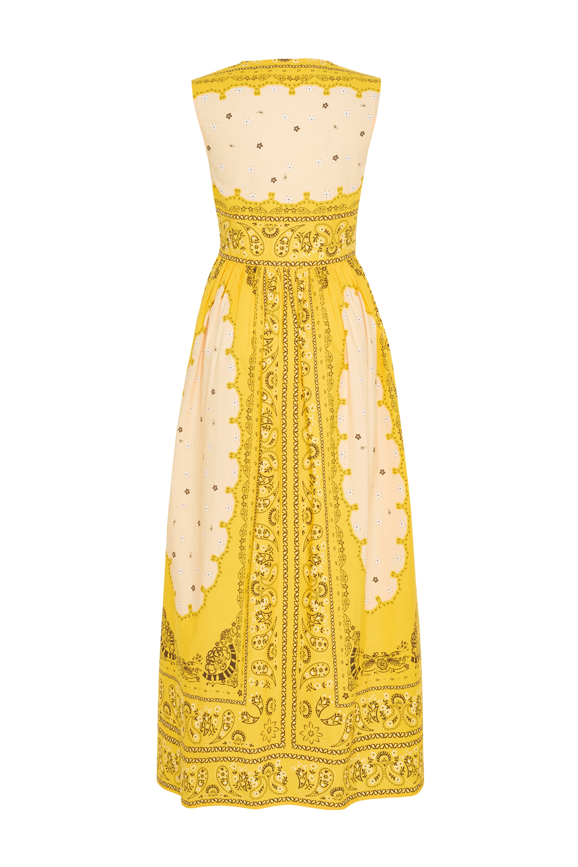 V YAKA A FORM BASKILI MİDİ ELBİSE