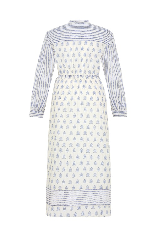  MARİN BASKILI UZUN KİMONO