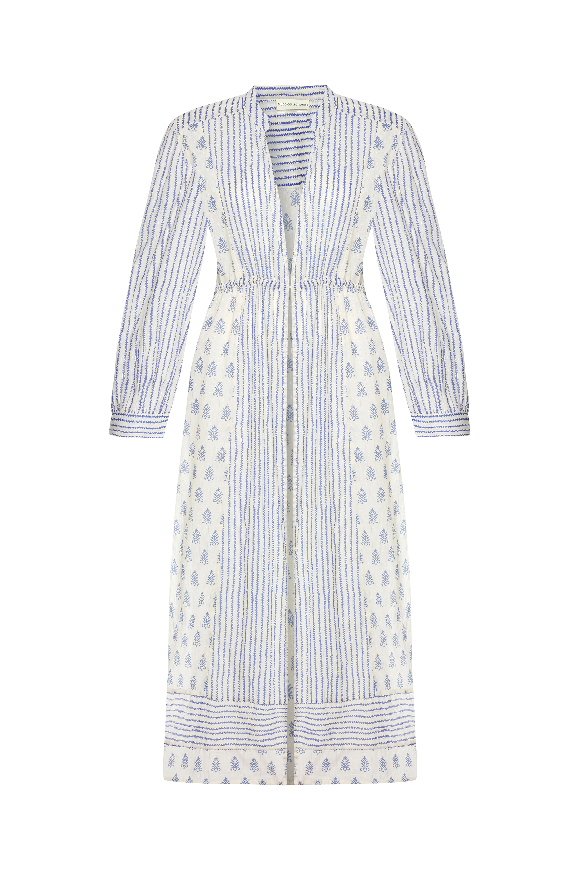 MARİN BASKILI UZUN KİMONO