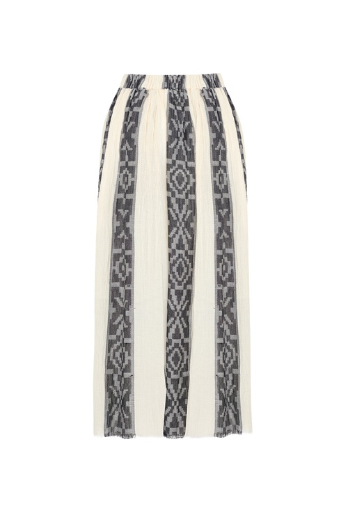  ÇİZGİLİ A FORM MİDİ ETEK