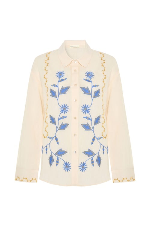  ETNİK NAKIŞLI OVERSIZE GÖMLEK