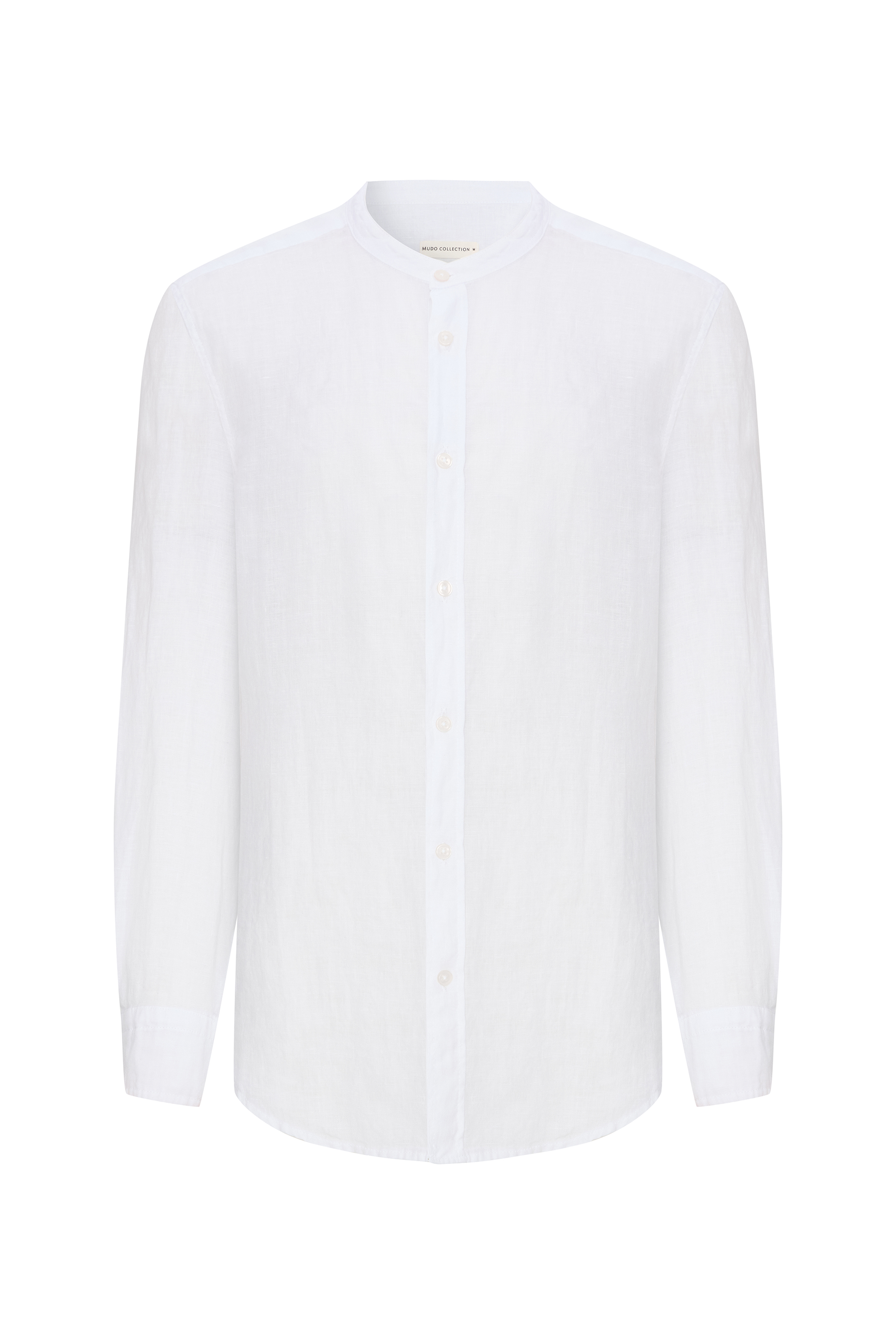 REGULAR FIT HAKİM YAKA UZUN KOLLU KETEN GÖMLEK