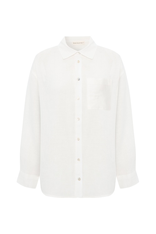  OVERSIZE UZUN KOLLU KETEN GÖMLEK