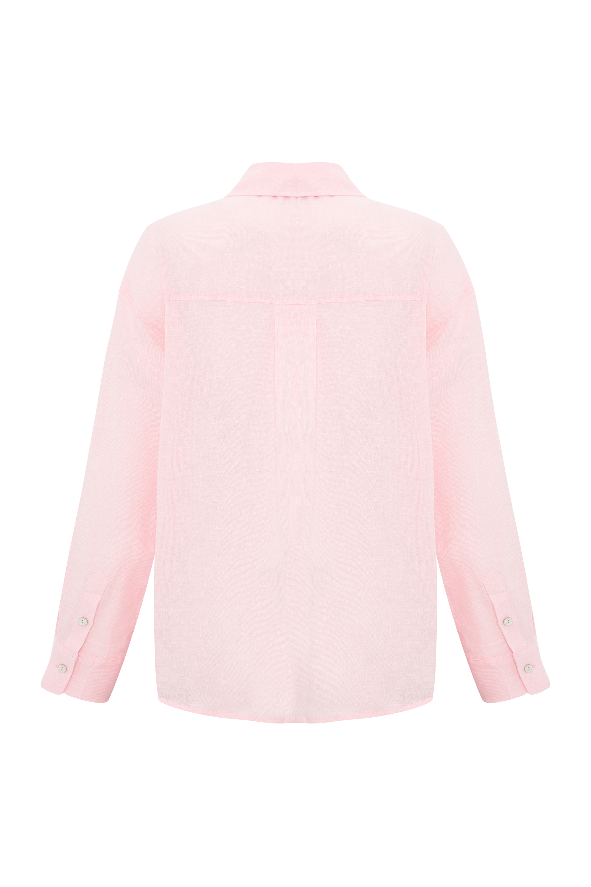 OVERSIZE UZUN KOLLU KETEN GÖMLEK