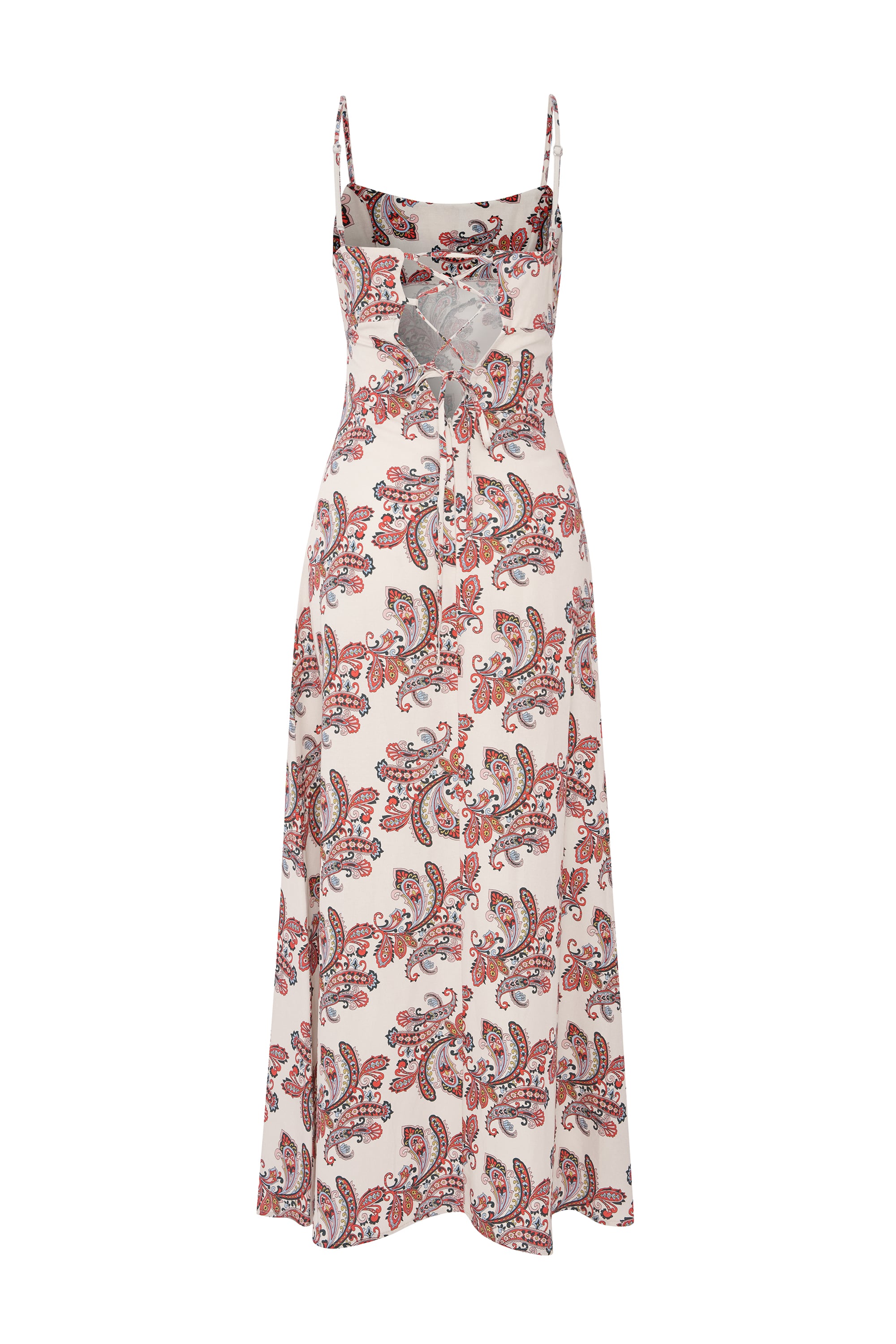 BASKILI A FORM KOLSUZ MİDİ ELBİSE