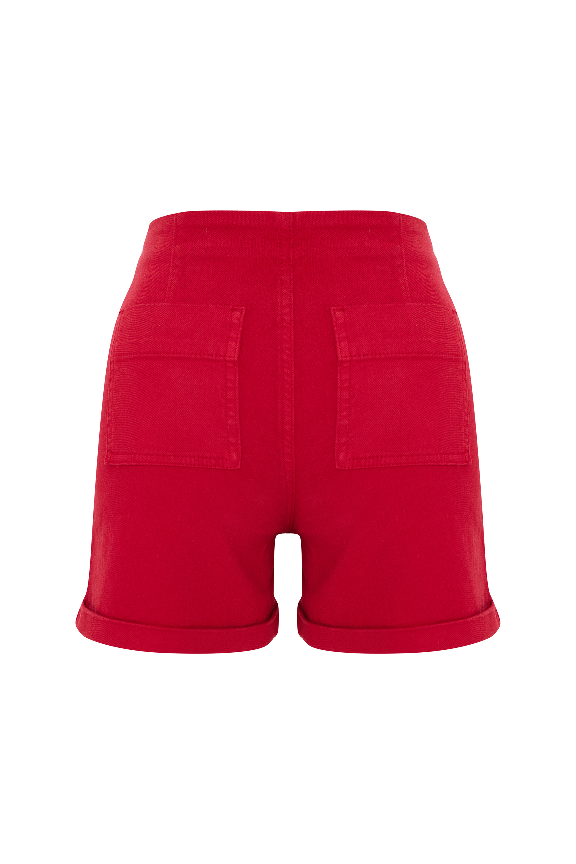 DÜĞME DETAYLI FITTED KISA ŞORT