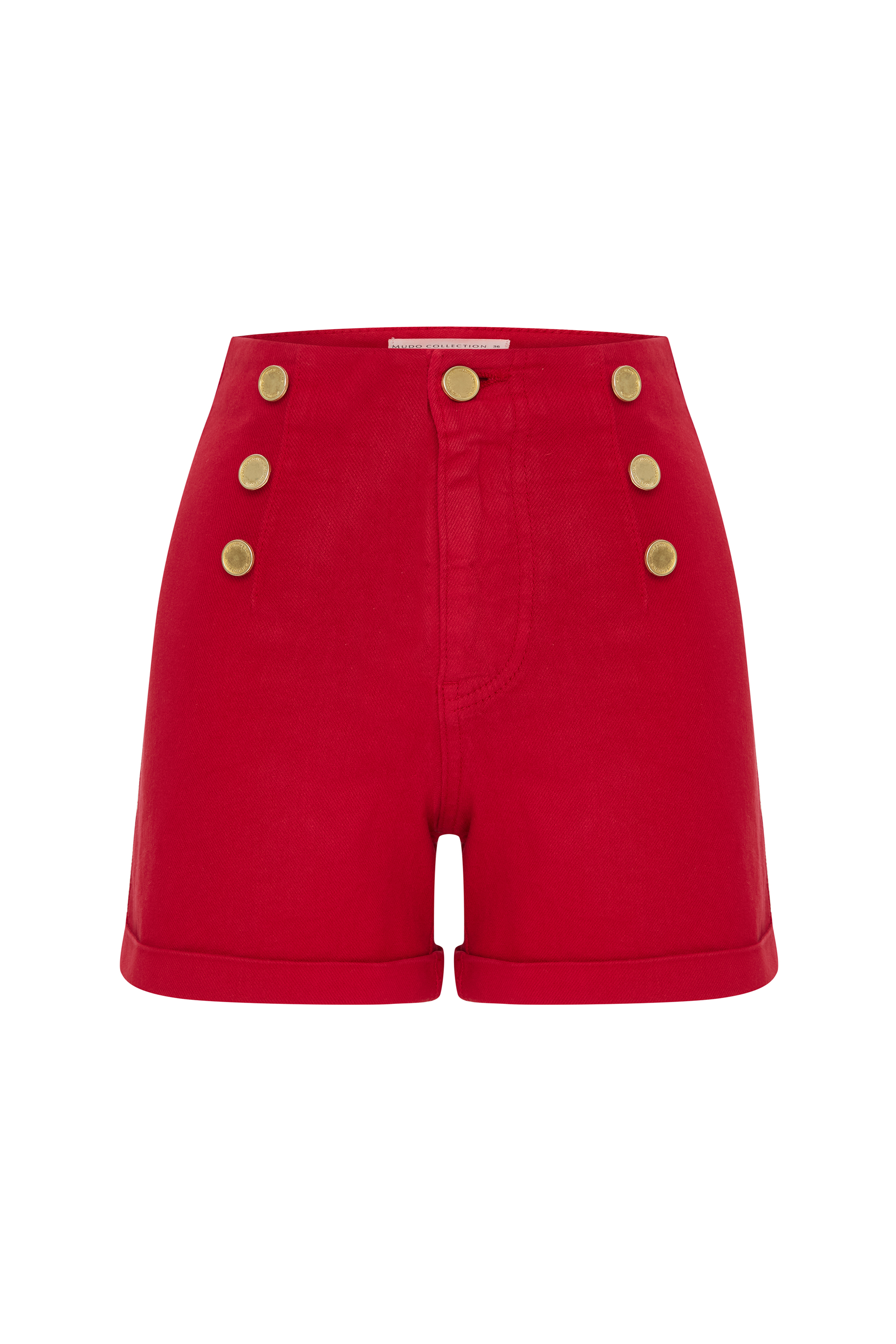 DÜĞME DETAYLI FITTED KISA ŞORT