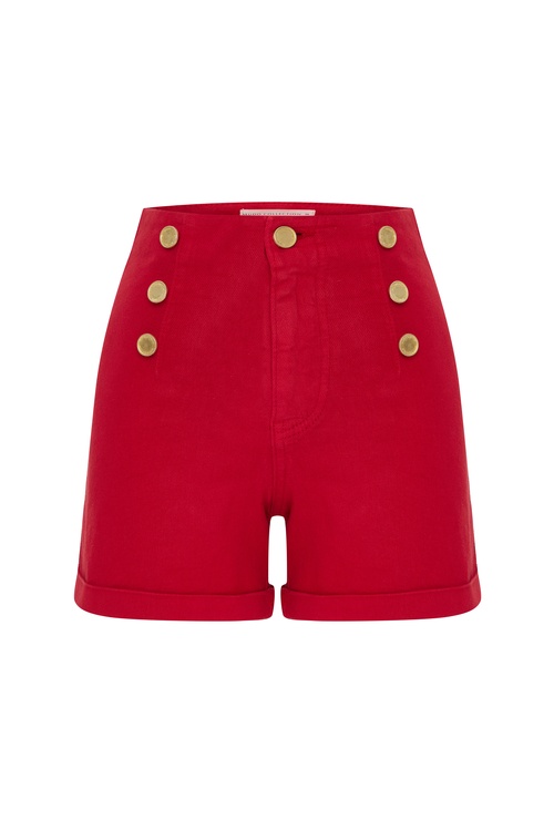  DÜĞME DETAYLI FITTED KISA ŞORT