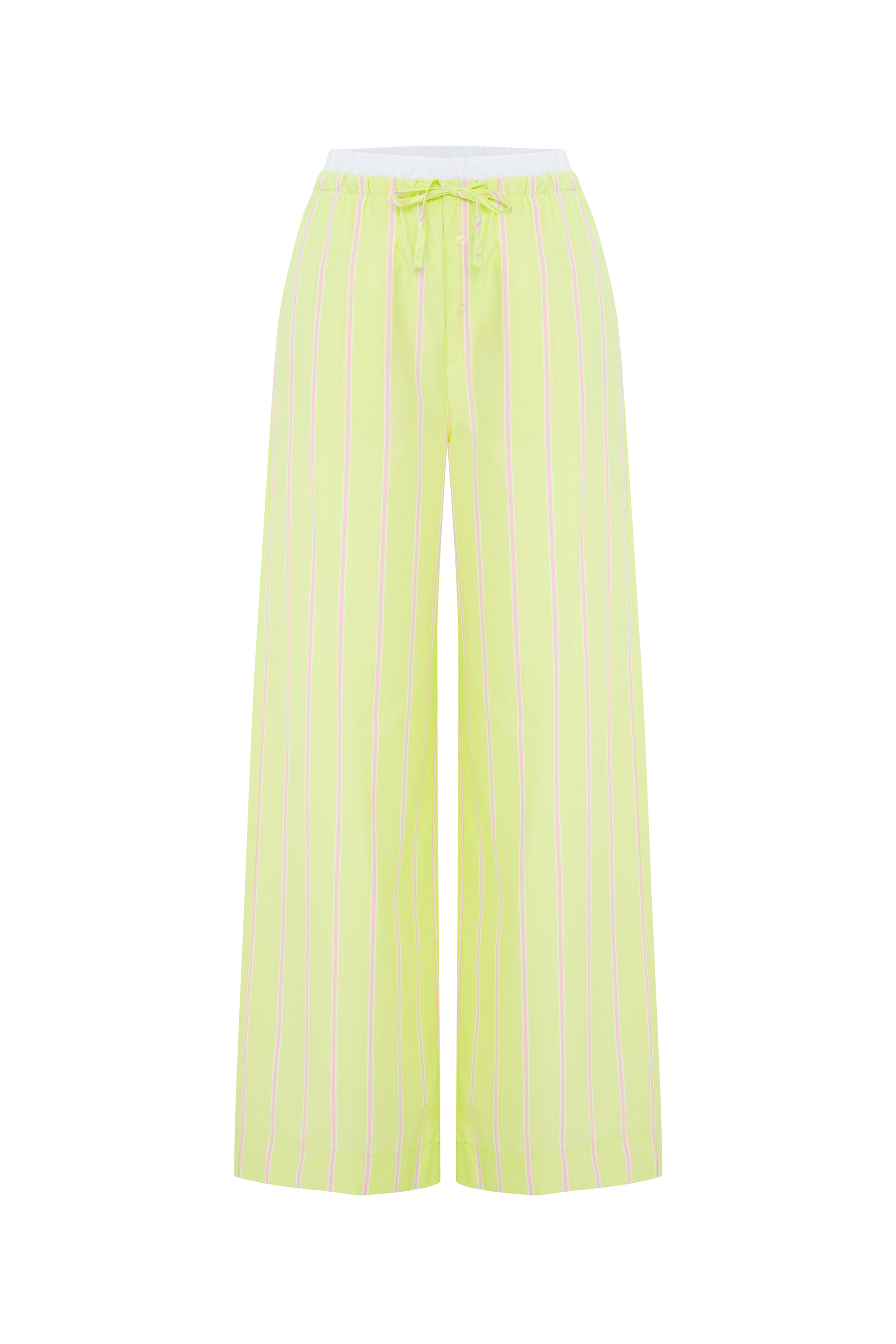 ÇİZGİLİ RELAX FIT BELİ BAĞLAMALI PANTOLON