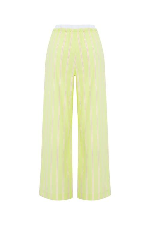  ÇİZGİLİ RELAX FIT BELİ BAĞLAMALI PANTOLON