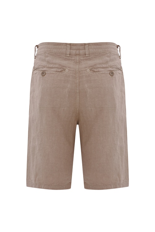 STRAIGHT FIT BAĞLAMALI KETEN ŞORT