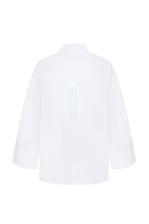  OVERSIZE 3/4 KOL KETEN GÖMLEK