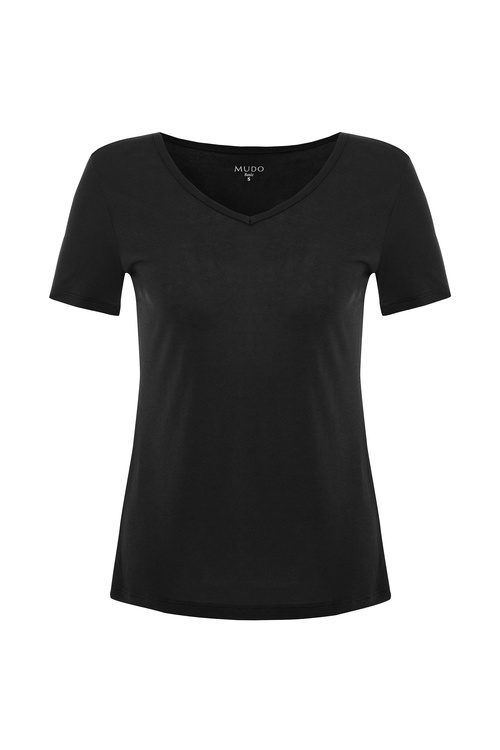  V YAKA KISA KOLLU T-SHIRT