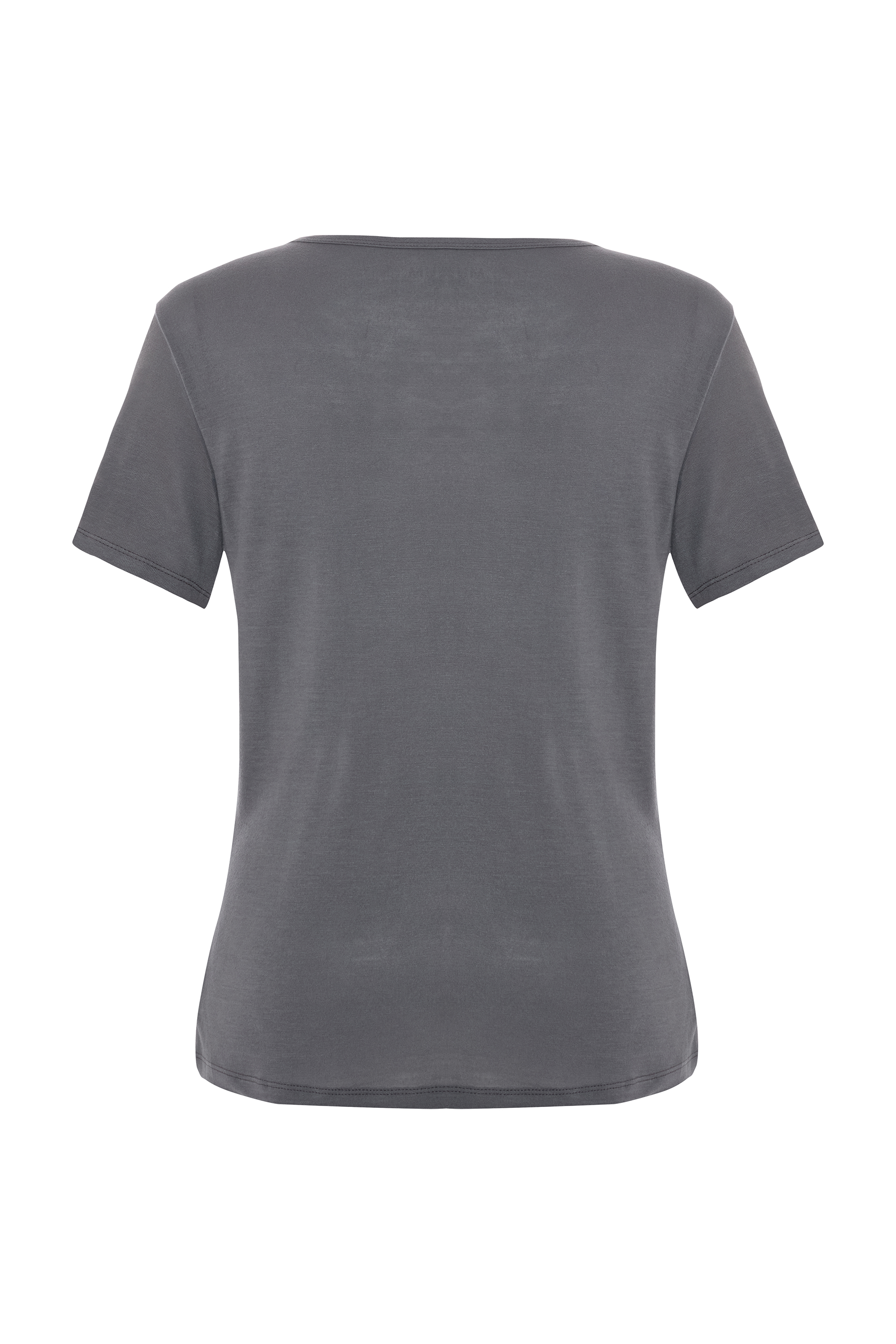 V YAKA KISA KOLLU T-SHIRT