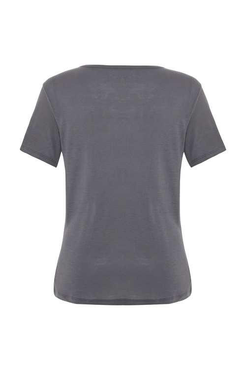  V YAKA KISA KOLLU T-SHIRT