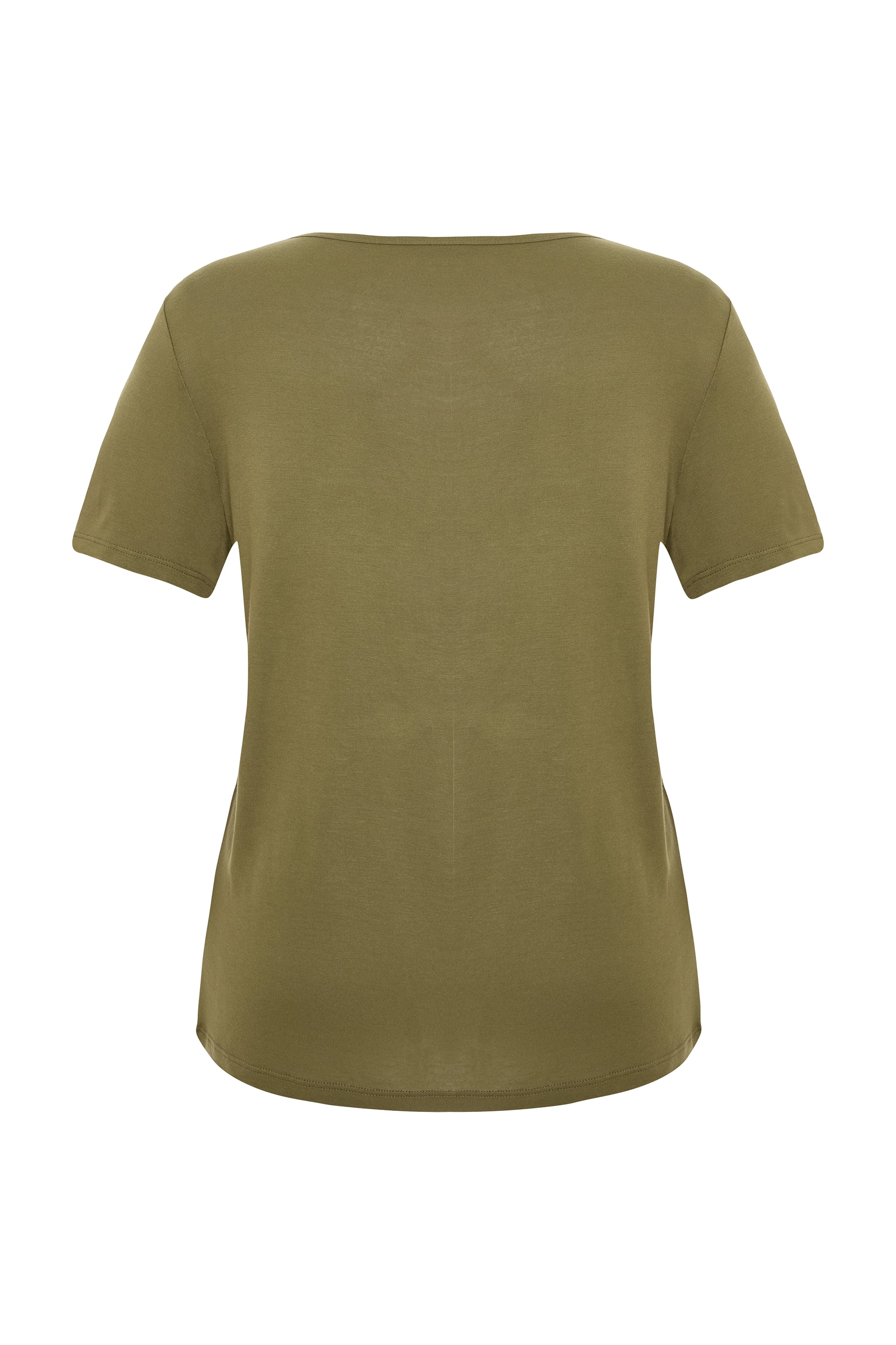 V YAKA KISA KOLLU T-SHIRT