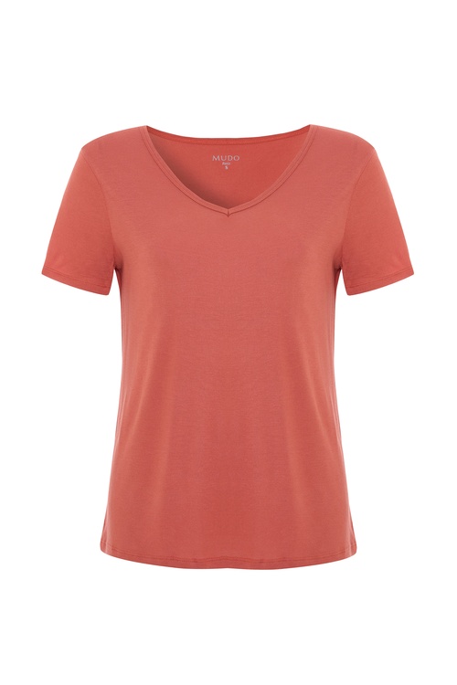  V YAKA KISA KOLLU T-SHIRT