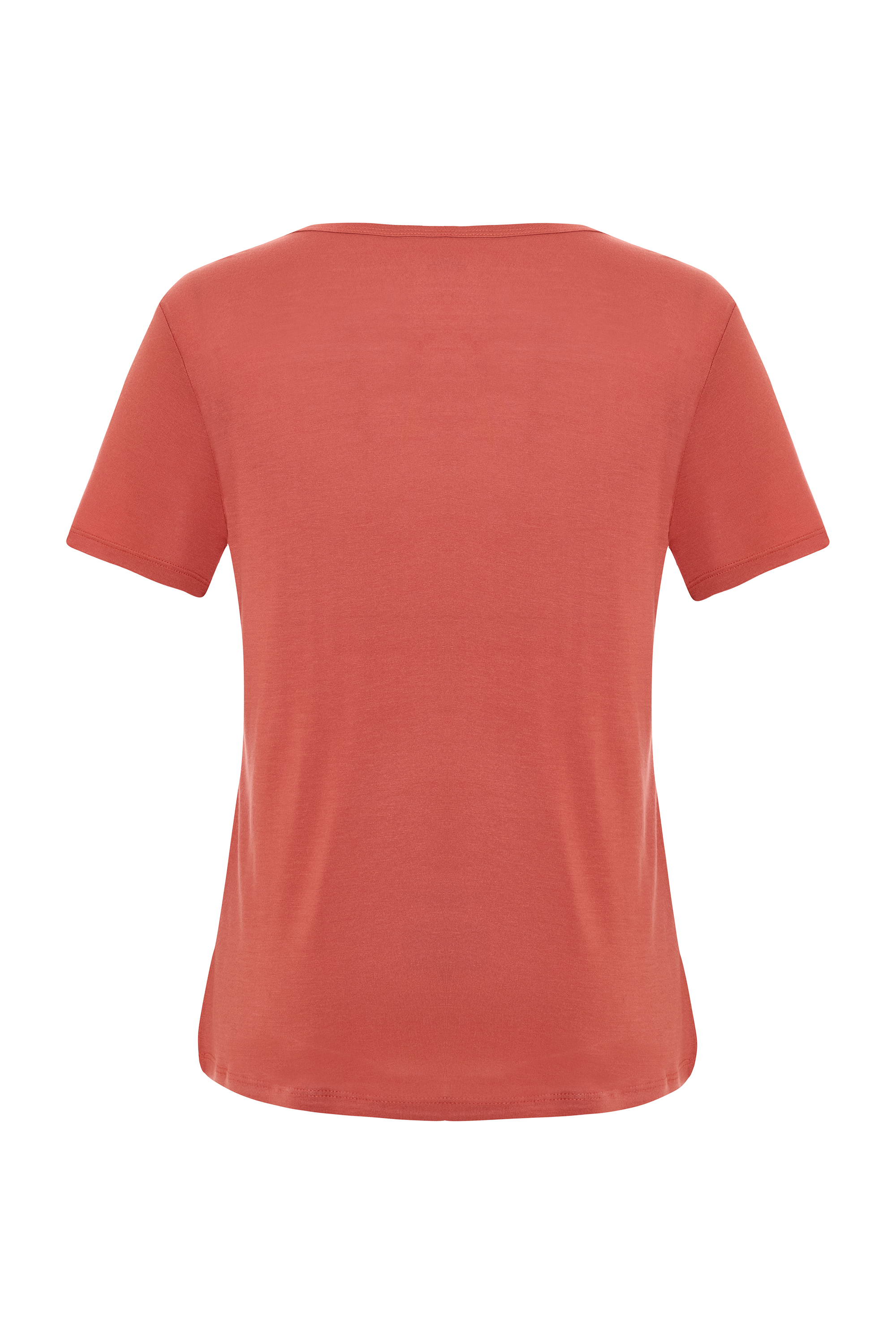 V YAKA KISA KOLLU T-SHIRT