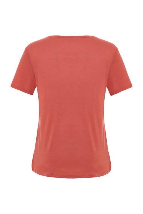  V YAKA KISA KOLLU T-SHIRT