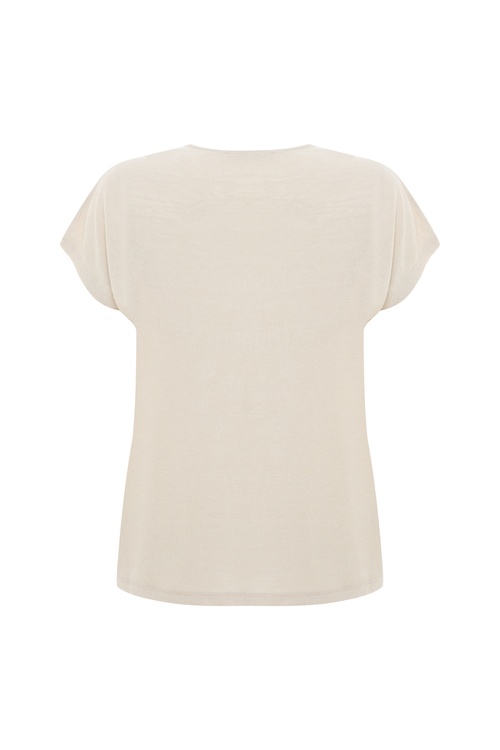  DETAYLI V YAKA T-SHIRT