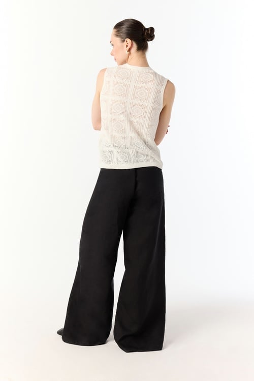  BİSİKLET YAKA ÖRGÜ DETAYLI YELEK