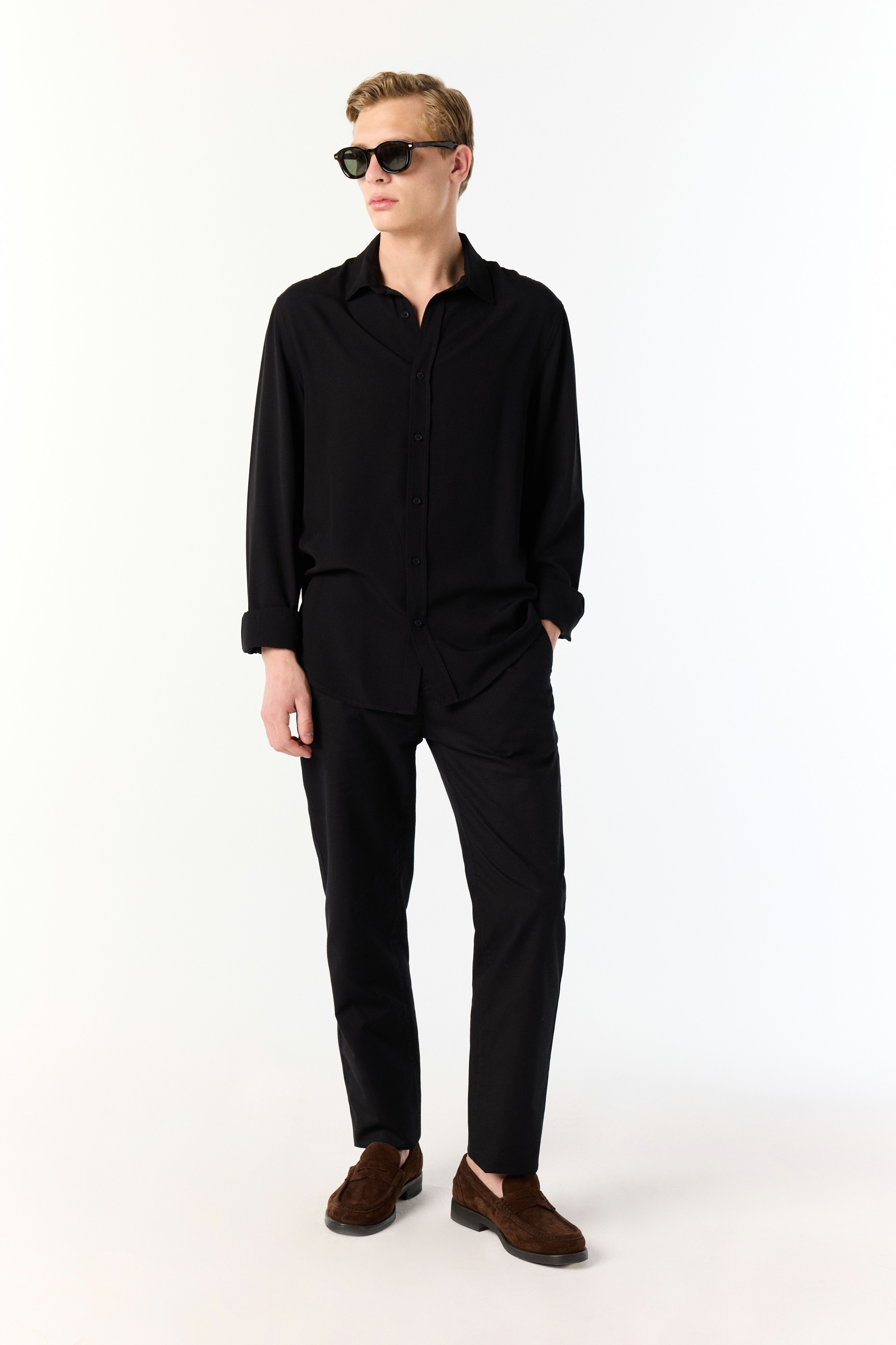 STRAIGHT FIT KETEN KARIŞIMLI CHINO PANTOLON