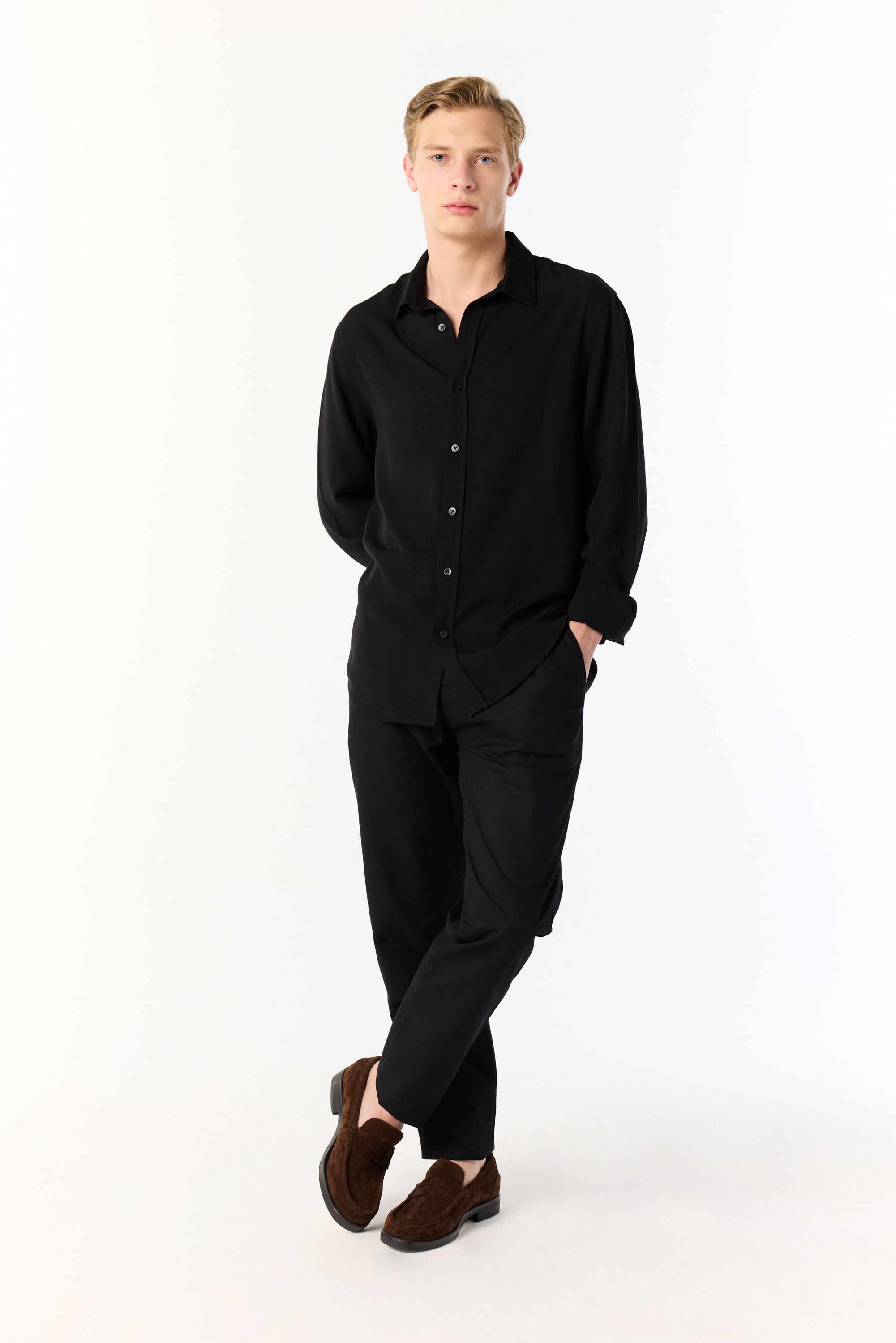 STRAIGHT FIT KETEN KARIŞIMLI CHINO PANTOLON