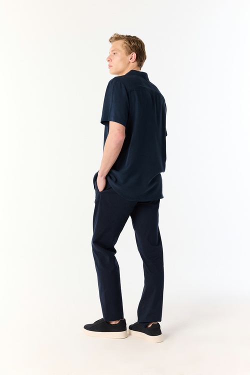  REGULAR FIT RESORT YAKA KISA KOLLU LİYOSEL GÖMLEK