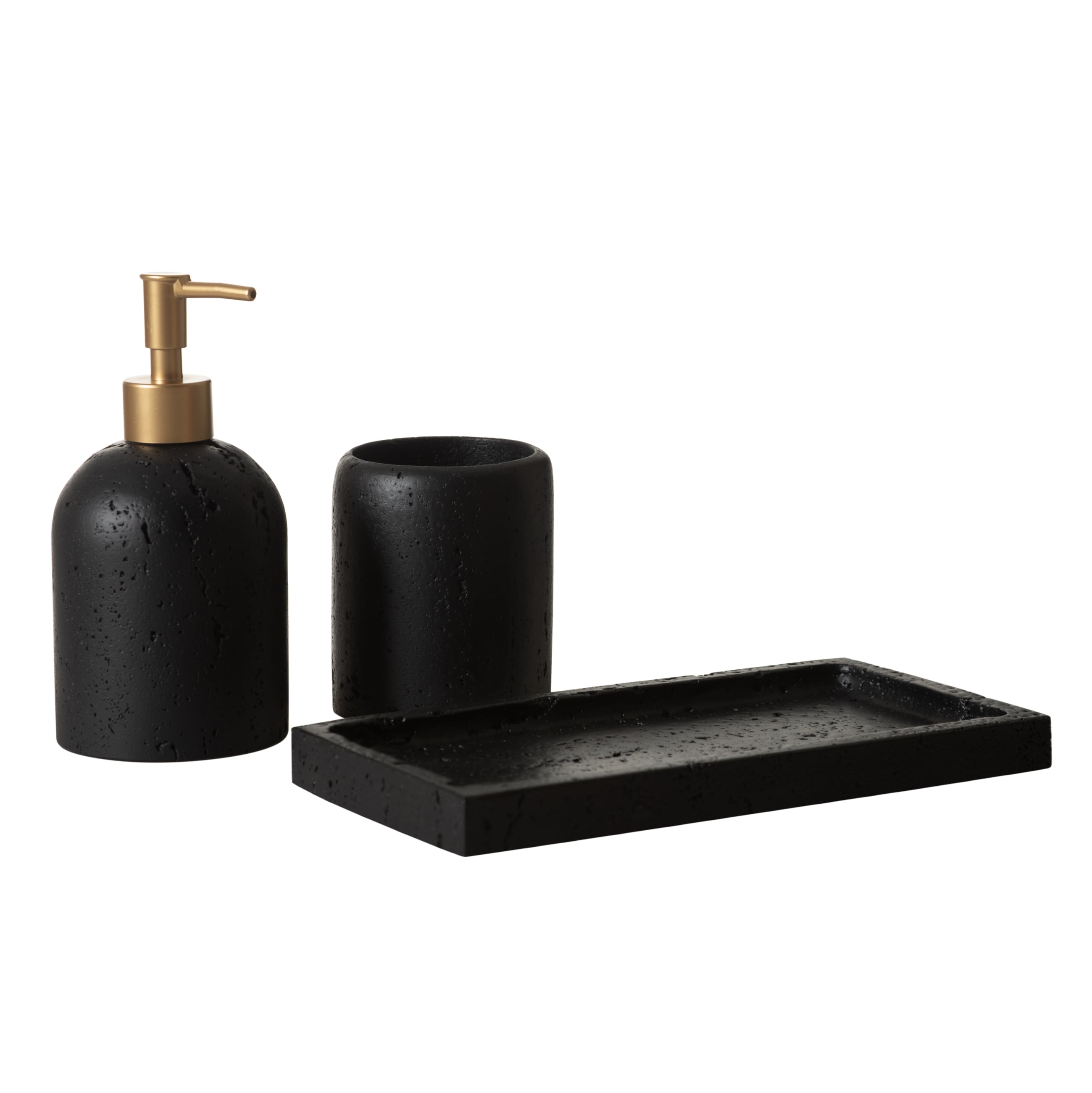 FLORENCE HANDMADE 3'LÜ BANYO SETİ SİYAH